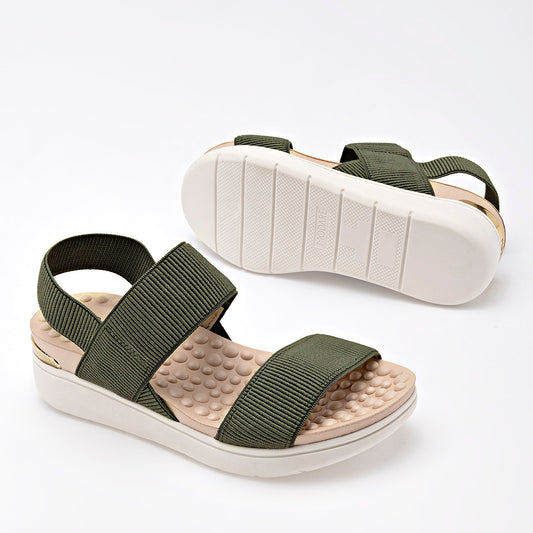 Sandalia De Tiras Modare Mujer 715110221 Olivo Plataforma 5 cm