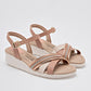 Sandalia De Tiras Modare Mujer 719010223 Beige Plataforma 4 cm