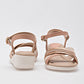 Sandalia De Tiras Modare Mujer 719010223 Beige Plataforma 4 cm