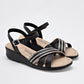 Sandalia De Tiras Modare Mujer 719010223 Negro Plataforma 4 cm