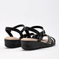 Sandalia De Tiras Modare Mujer 719010223 Negro Plataforma 4 cm