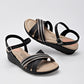 Sandalia De Tiras Modare Mujer 719010223 Negro Plataforma 4 cm