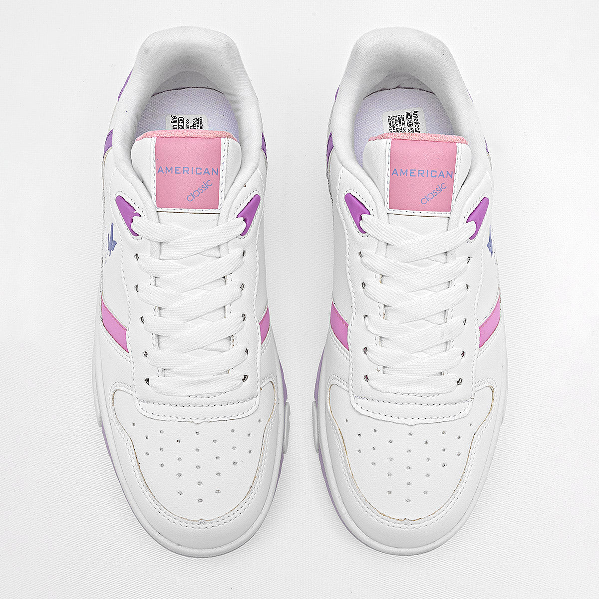 TENIS URBANO MUJER AMERICAN FIRE 7143 BLANCO ROSA LILA