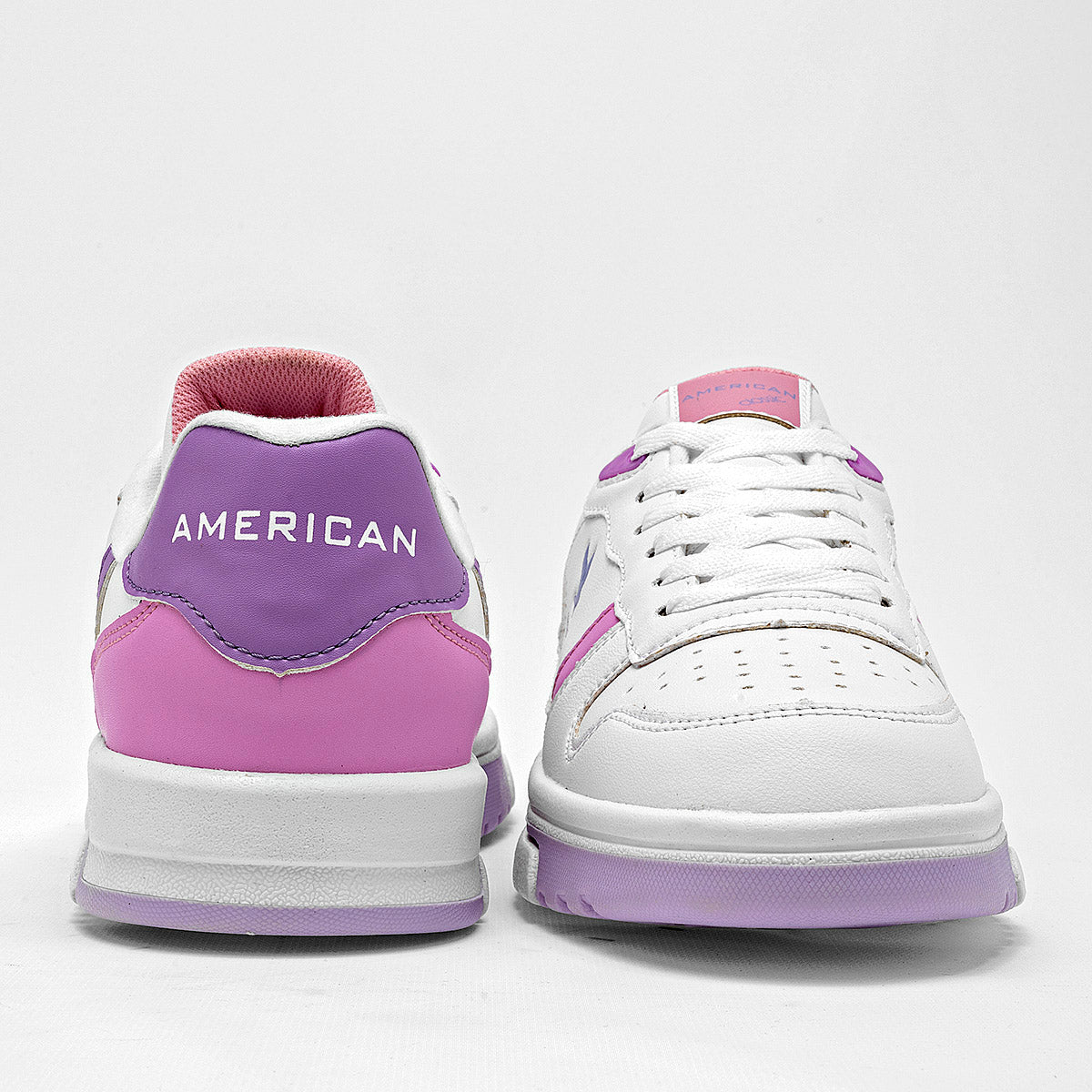 TENIS URBANO MUJER AMERICAN FIRE 7143 BLANCO ROSA LILA