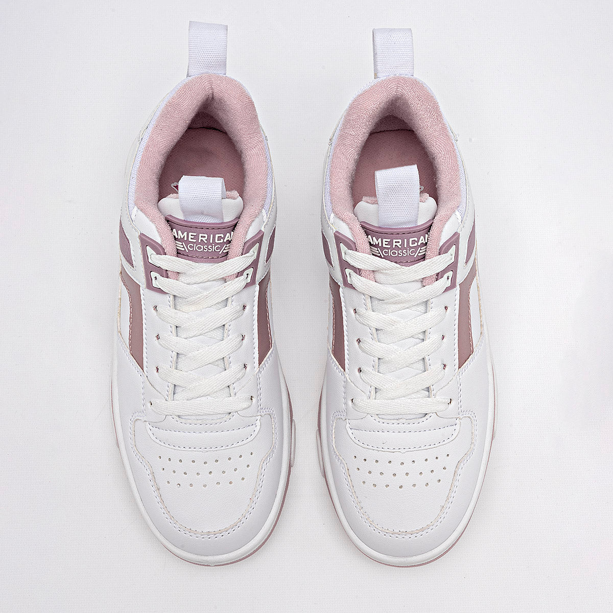 TENIS URBANO MUJER AMERICAN FIRE 7144 BLANCO ORO ROSA
