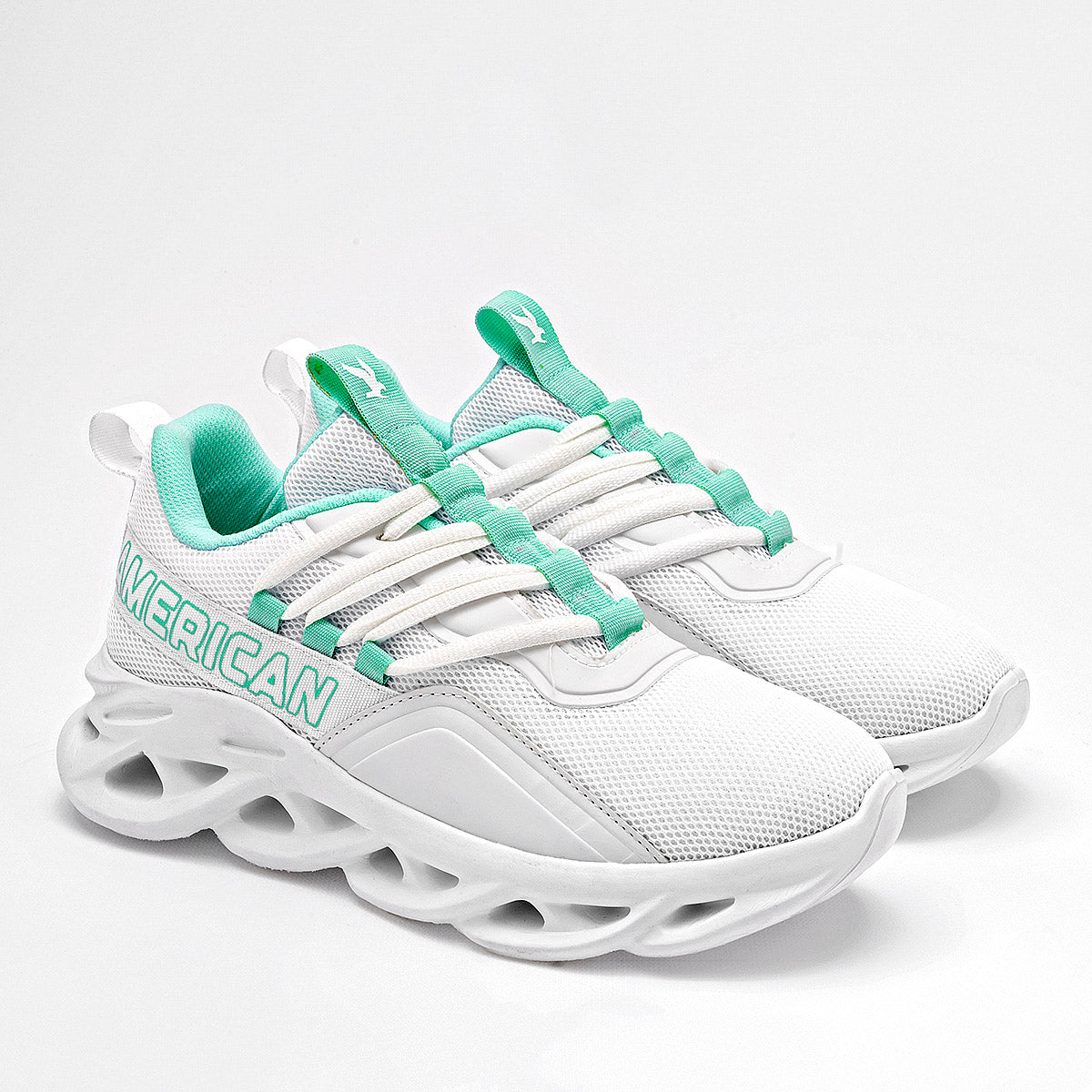 TENIS DEPORTIVO MUJER AMERICAN FIRE A97 BLANCO VERDE