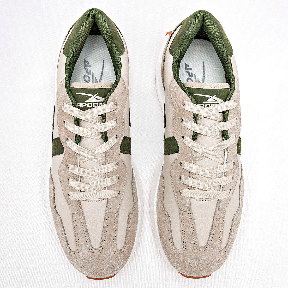 TENIS URBANO JUVENIL APOORT A5024 BEIGE OLIVO