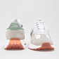 TENIS URBANO MUJER APOORT A5027 BLANCO BEIGE VERDE