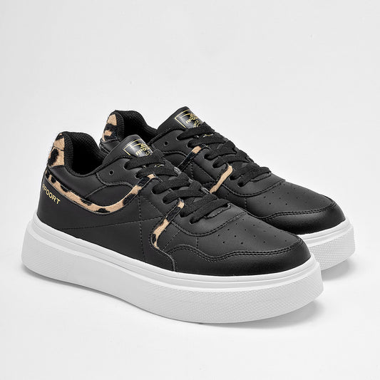 TENIS URBANO MUJER APOORT C143 NEGRO BEIGE