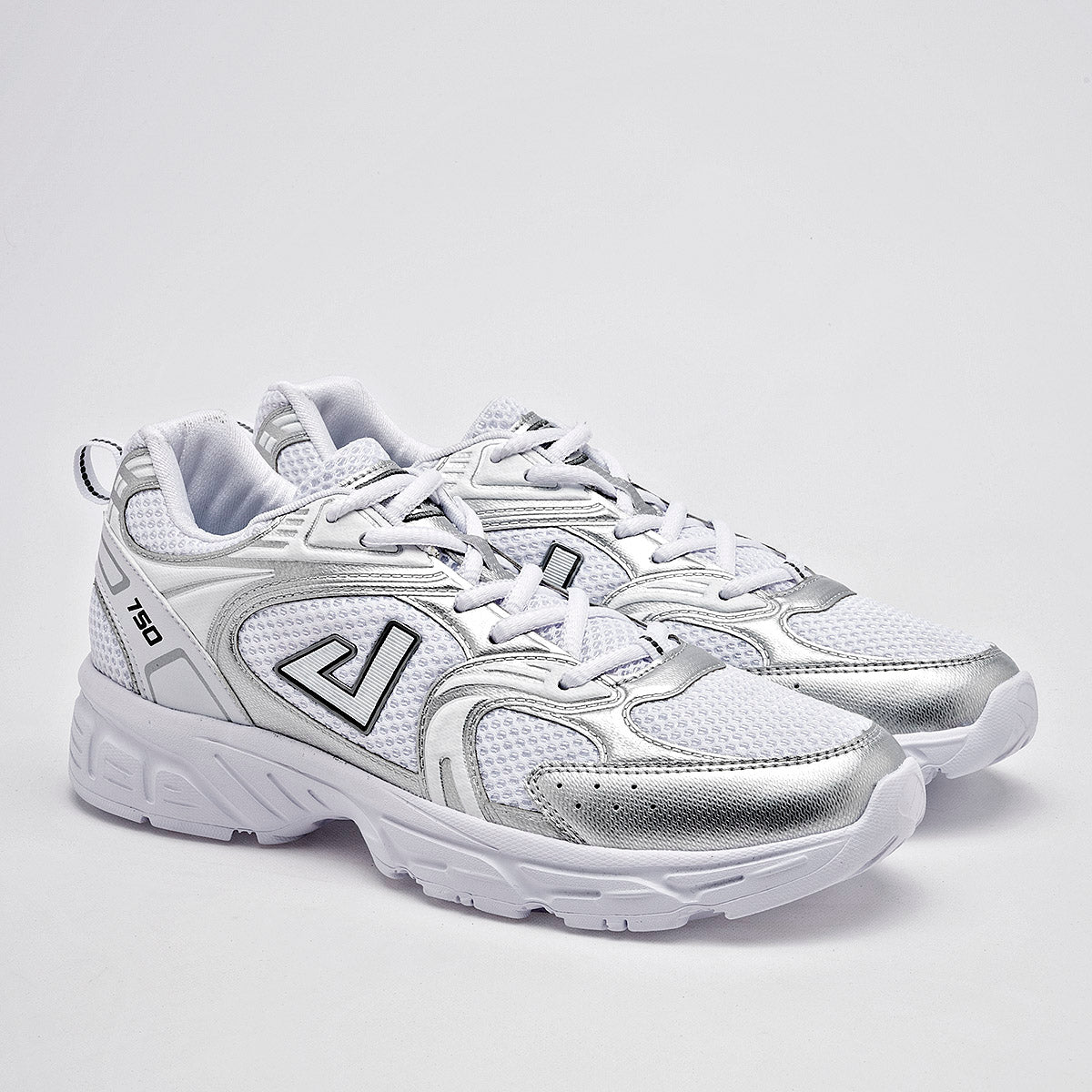TENIS URBANO MUJER APOORT D750 BLANCO PLATA