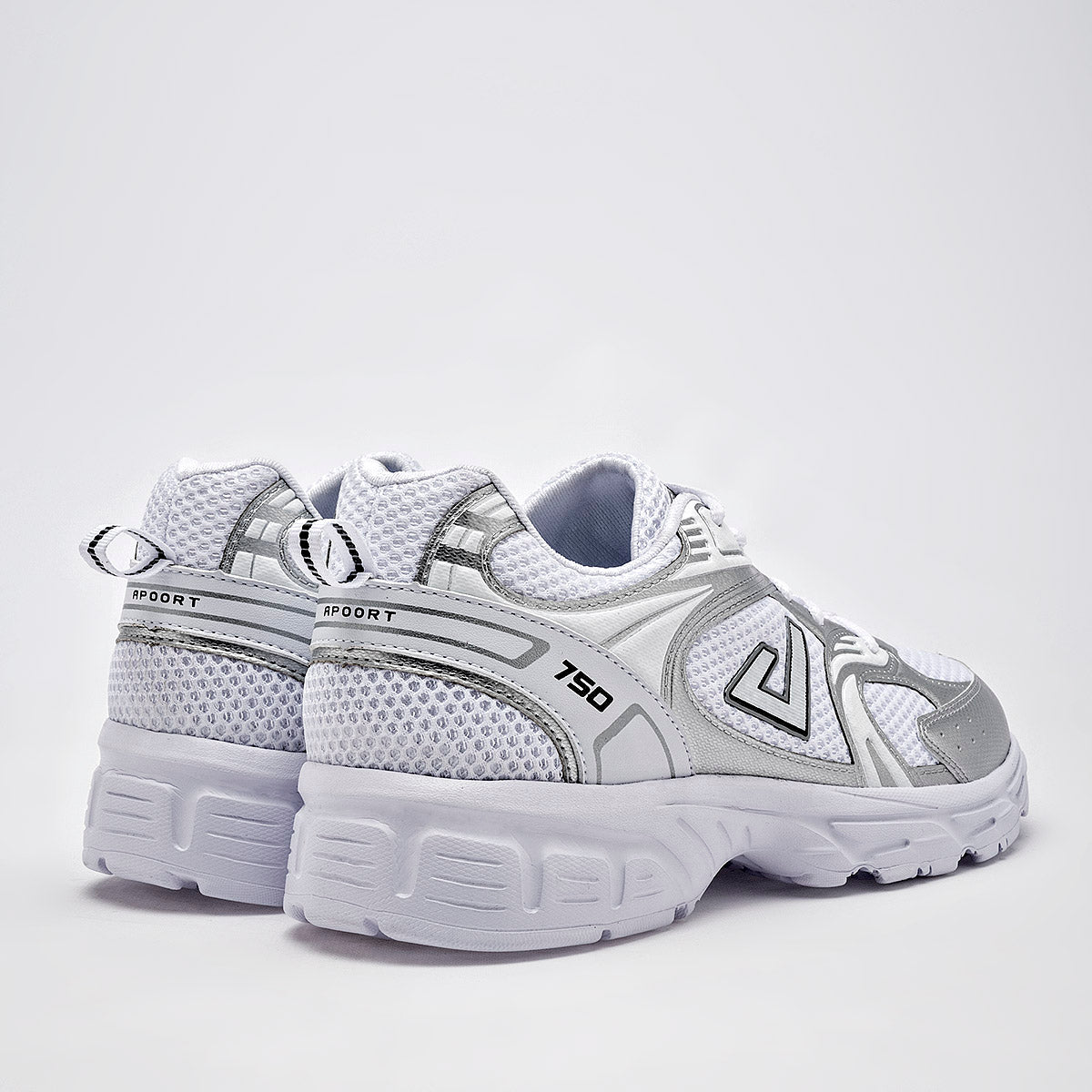 TENIS URBANO MUJER APOORT D750 BLANCO PLATA