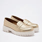 Mocasin Casual Mujer Been Class 19520 Oro Tacon 4 Cm