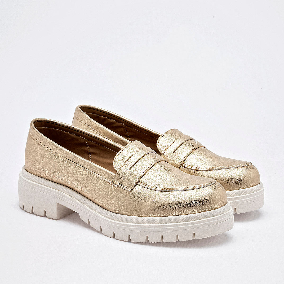 Mocasin Casual Mujer Been Class 19520 Oro Tacon 4 Cm