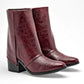 Bota Vaquera Been Class Mujer 19644 Vino Tacon 6 Cm