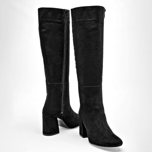      Bota Larga Been Class Para Mujer 19689 Negro Tacon 8cm Tubo 40cm