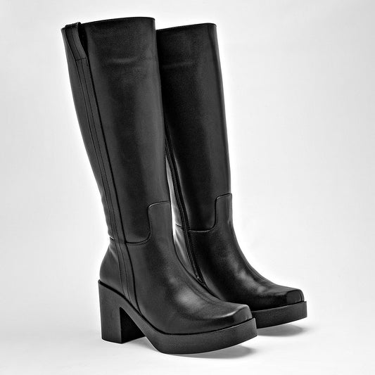 Bota Larga Catalina Para Mujer 2016 Negro Tacon 8 Tubo 26