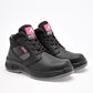 Botin De Trabajo Piel Cliff Mujer 476 Negro Casco Poliamida