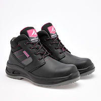 Botin De Trabajo Piel Cliff Mujer 476 Negro Casco Poliamida