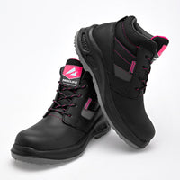     Botin De Trabajo Piel Cliff Mujer 476 Negro Casco Poliamida