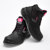      Botin De Trabajo Piel Cliff Mujer 476 Negro Casco Poliamida