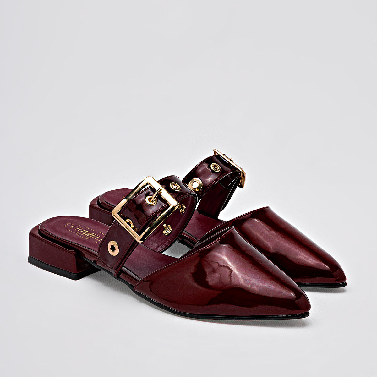 Flats Casuales Charol Crivelli Mujer 66t3133 Vino