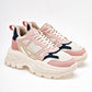 TENIS URBANO MUJER DADDY 12066 BEIGE ROSA MARINO
