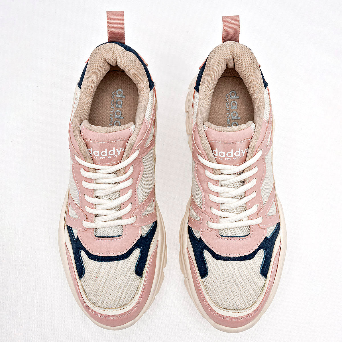 TENIS URBANO MUJER DADDY 12066 BEIGE ROSA MARINO