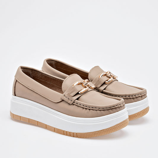 ZAPATO CASUAL MUJER EMANUEL ROMERO 504 BEIGE