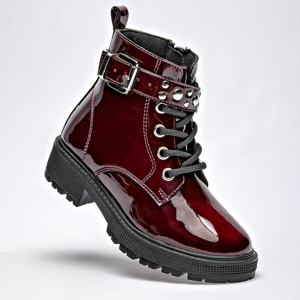      Botin Casual Ensueño Mujer 178775 Vino Tubo 10 Cm