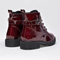Botin Casual Ensueño Mujer 178775 Vino Tubo 10 Cm