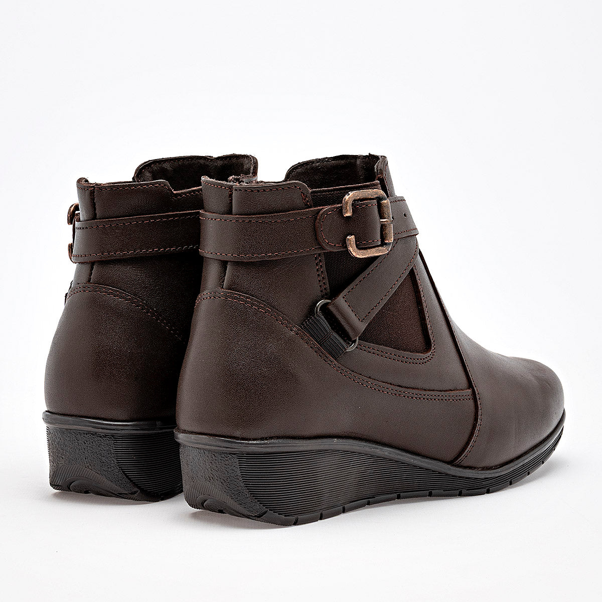 Botin Casual Piel Epidemia Mujer 246 Cafe Tubo 10 Cm