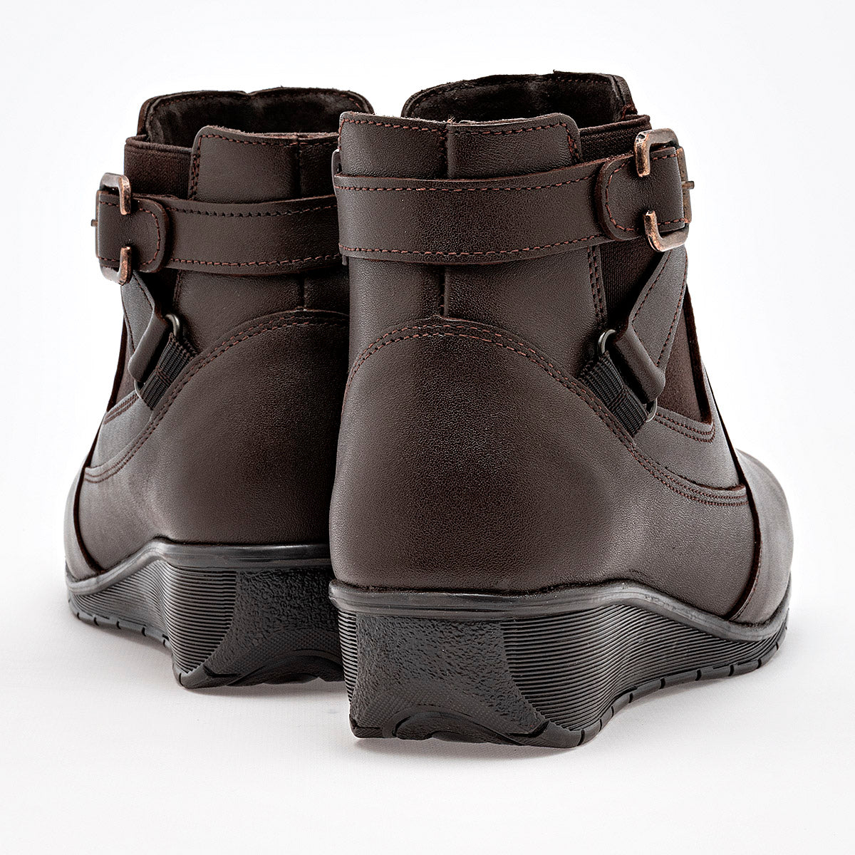 Botin Casual Piel Epidemia Mujer 246 Cafe Tubo 10 Cm