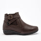 Botin Casual Piel Epidemia Mujer 246 Cafe Tubo 10 Cm