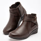      Botin Casual Piel Epidemia Mujer 246 Cafe Tubo 10 Cm