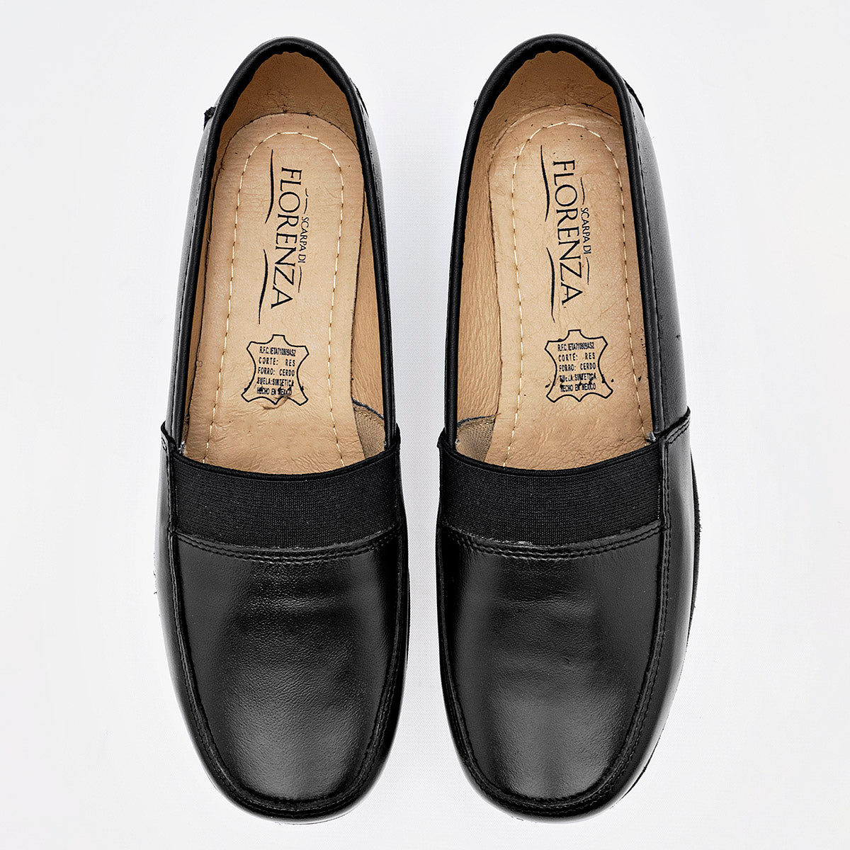 Zapato Confort Piel Florenza Mujer 820 Negro Plataforma 5 Cm