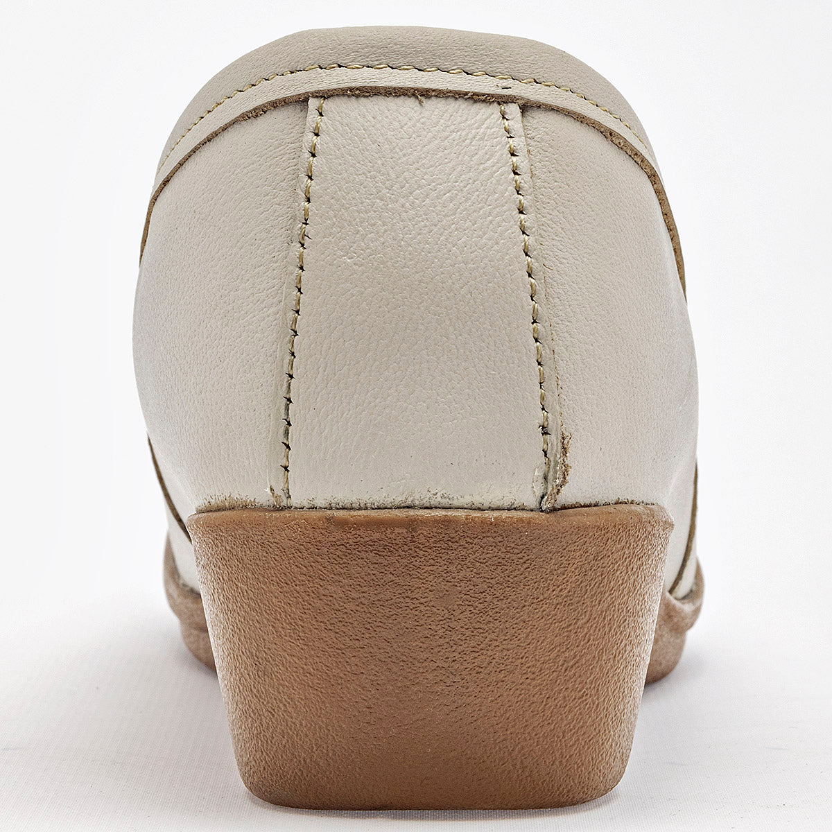Zapato Confort Piel Gilardi Mujer 5119 Beige Plataforma 4 Cm