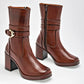     Botin Casual Giselle Mujer 5202 Cafe Tacon 8 Cm Tubo 20 Cm