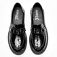 Mocasin Casual Charol Giselle Mujer 5601 Negro Tacon 4 Cm