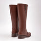 Bota Larga Giselle Para Mujer 5804 Color Cafe Tacon4 Tubo 37