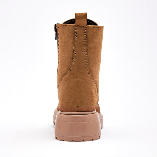 Bota Casual Green Love Mujer 95110 Camel Tacon 4 Cm