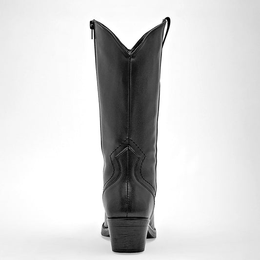 Bota Larga Green Love Para Mujer 95270 Negro Tacon 5 Tubo 27