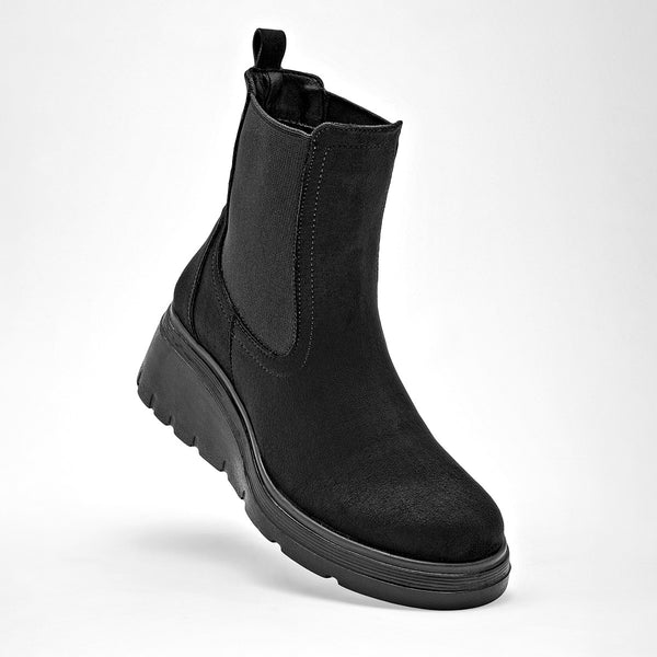      Bota Casual Green Love Mujer 95291 Negro Plataforma 5 Cm