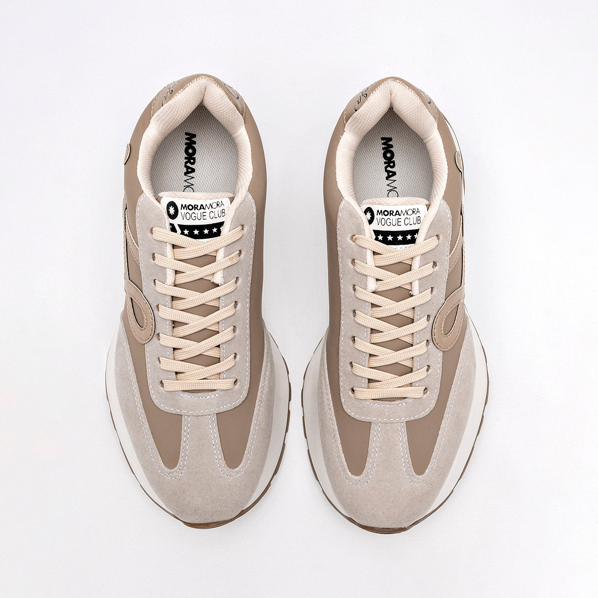 TENIS URBANO MUJER MORAMORA AMADA LATE BEIGE ORO