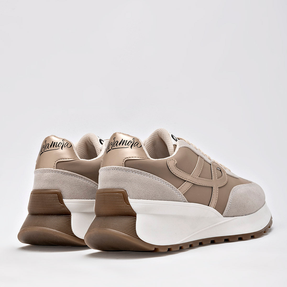 TENIS URBANO MUJER MORAMORA AMADA LATE BEIGE ORO
