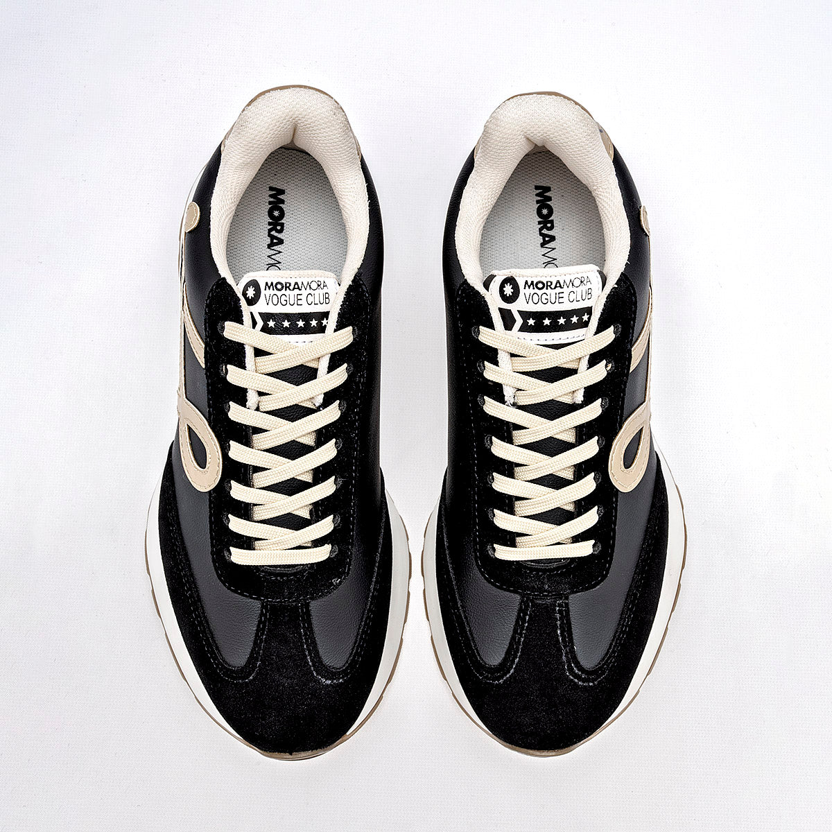 TENIS URBANO MUJER MORAMORA AMADA NEGRO ORO