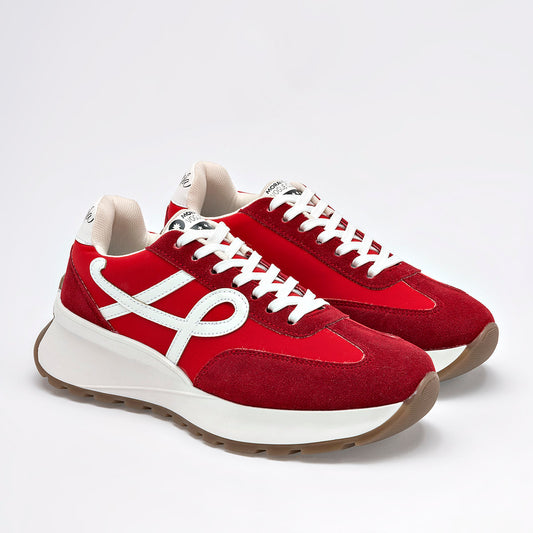 TENIS URBANO MUJER MORAMORA AMADA ROJO LATE