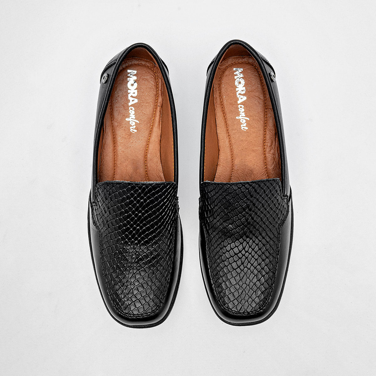 Zapato Confort Piel Mora Confort Mujer Zoila Negro