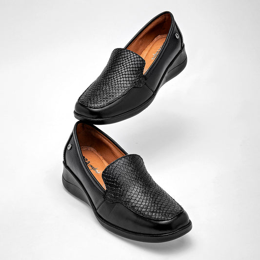 Zapato Confort Piel Mora Confort Mujer Zoila Negro