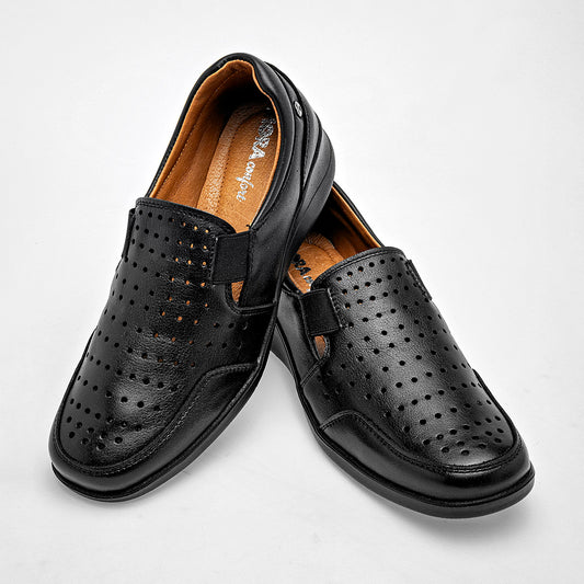 Zapato Confort Piel Borrego Mora Confort Mujer Aldara Negro