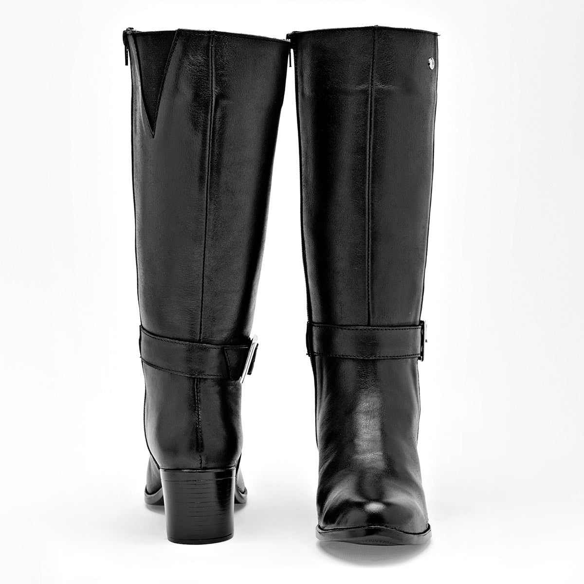 Bota Larga Moramora Para Mujer 157481 Negro Tacon 5 Tubo 34cm